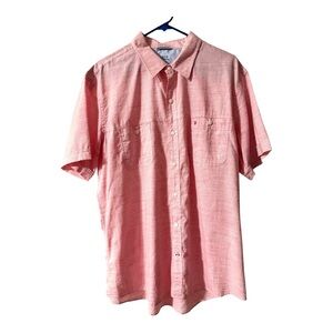 Izod Saltwater Relaxed Classic Short Sleeve Button Down Mens XL